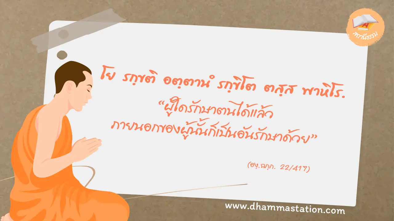 โย รกฺขติ อตฺตานํ รกฺขิโต ตสฺส พาหิโร