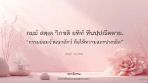 กมฺมํ สตฺเต วิภชติ ยทิทํ หีนปฺปณีตตาย