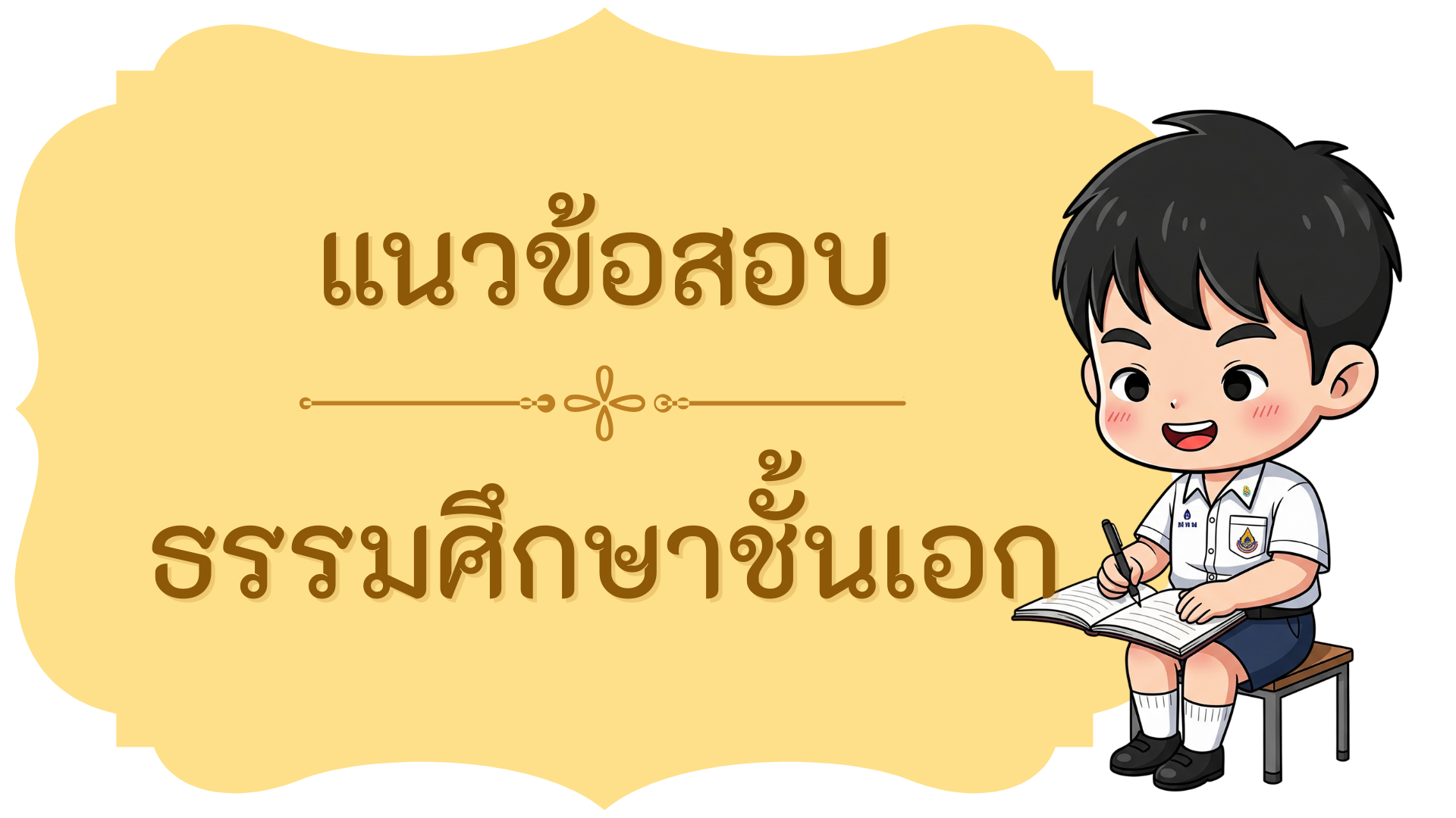 แนวข้อสอบธรรมศึกษาชั้นเอก