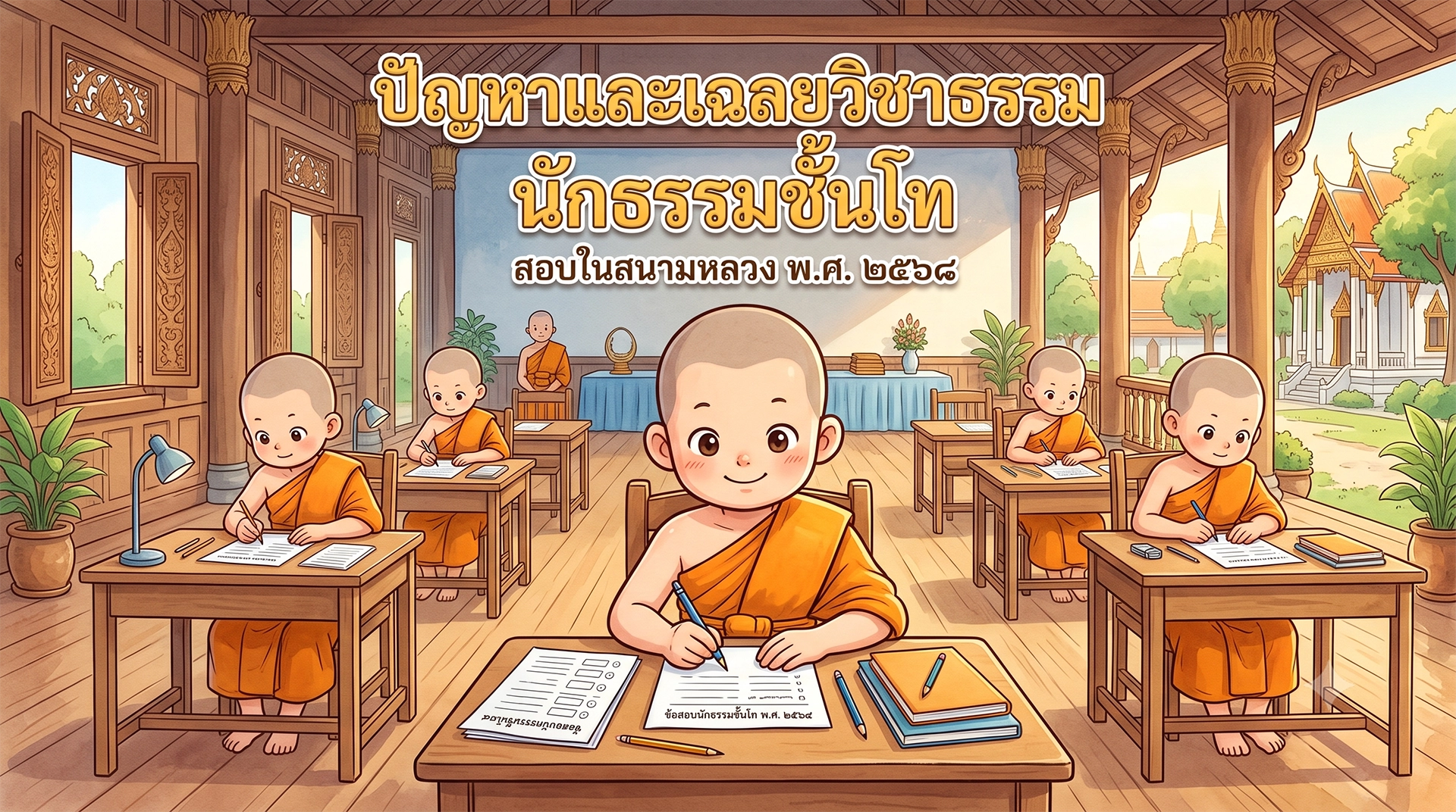 ปัญหาและเฉลยวิชาธรรม นักธรรมชั้นโท พ.ศ. ๒๕๖๘