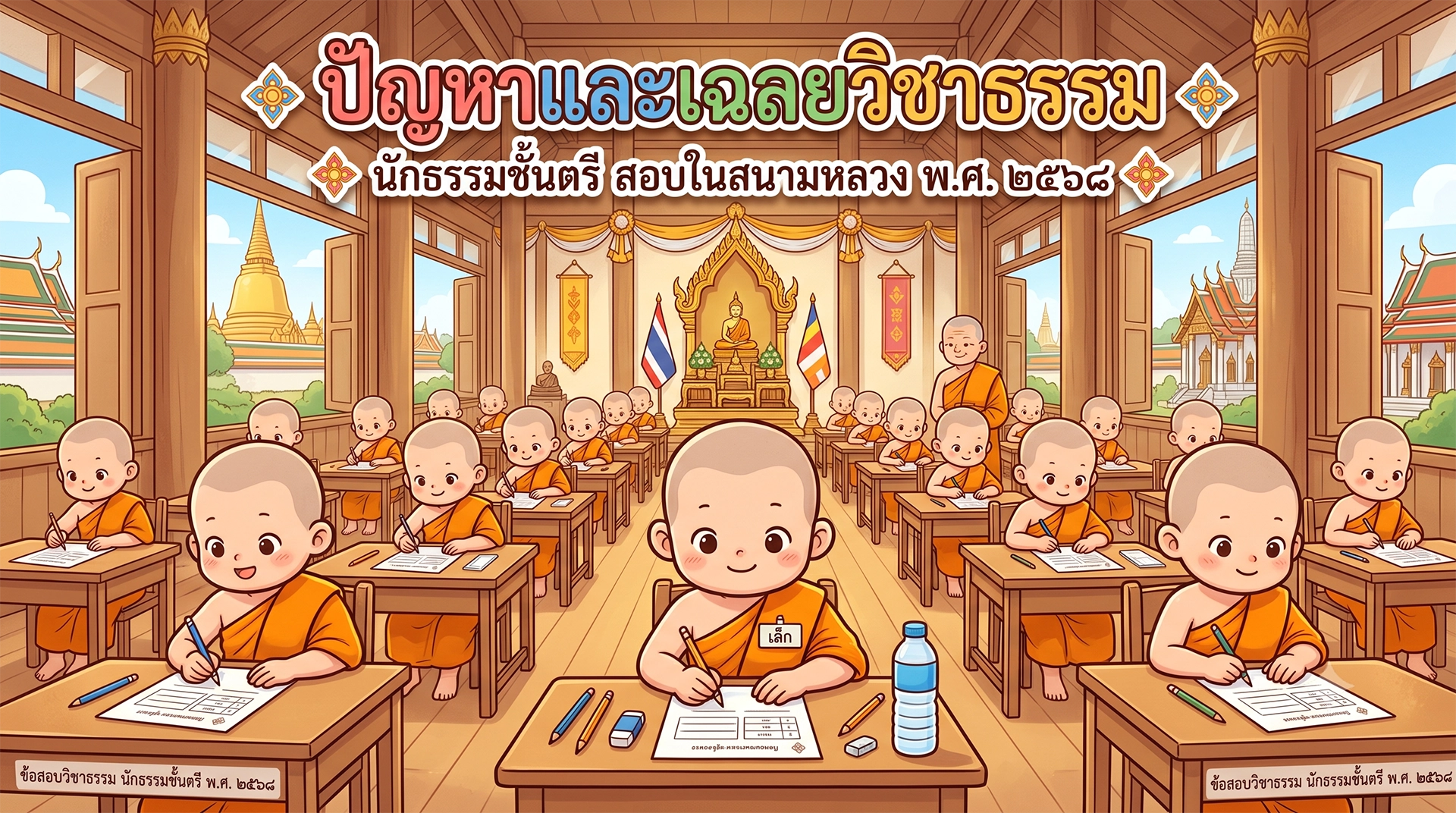 ปัญหาและเฉลยวิชาธรรม นักธรรมชั้นตรี พ.ศ. 2568