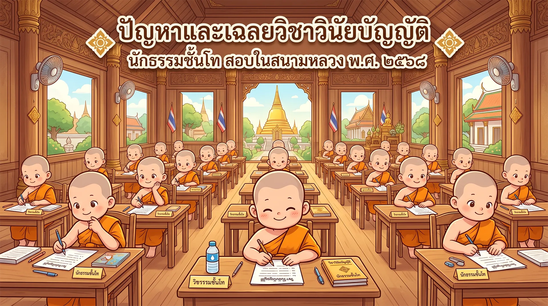 ปัญหาและเฉลยวิชาวินัยบัญญัติ นักธรรมชั้นโท พ.ศ. ๒๕๖๘