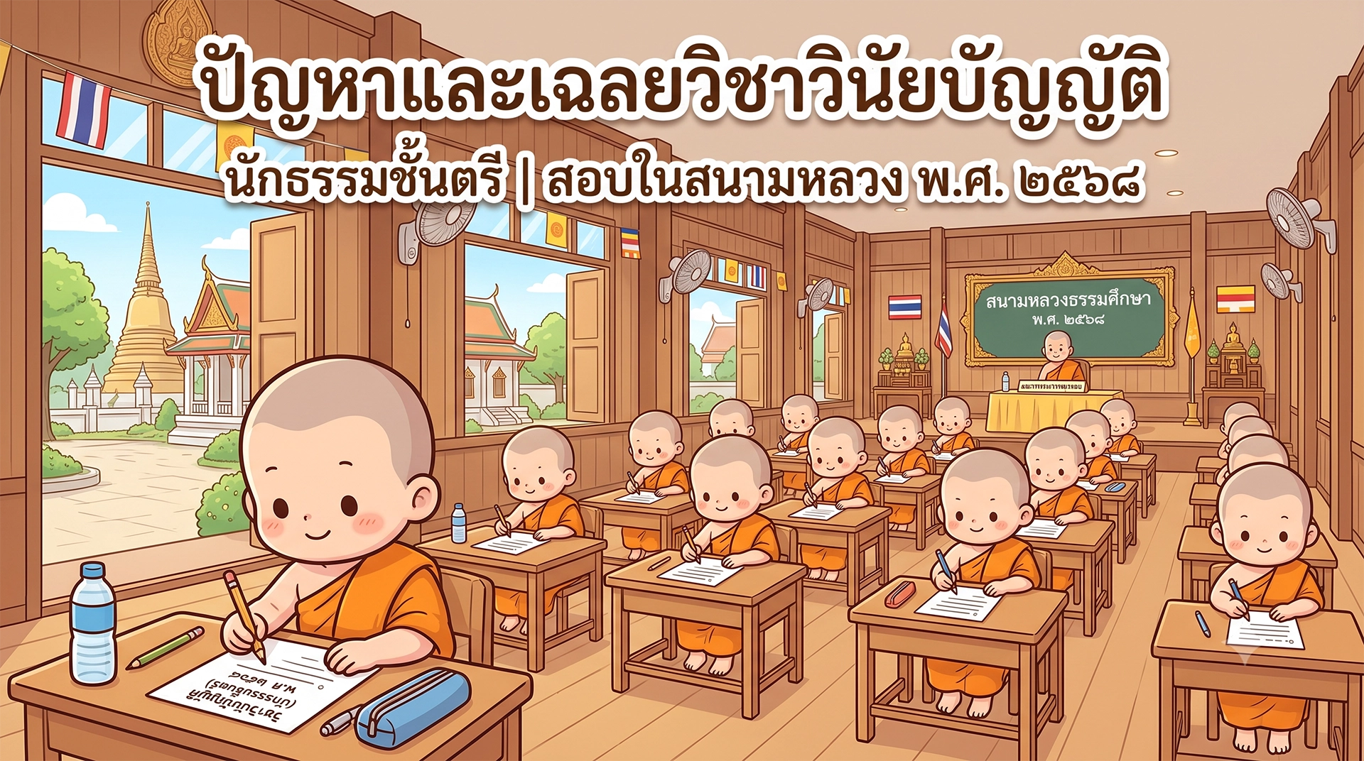 ปัญหาและเฉลยวิชาวินัยบัญญัติ นักธรรมชั้นตรี พ.ศ. 2568